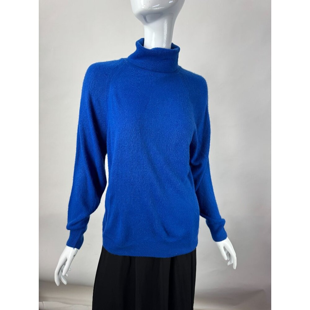 Vintage Designers Originals® Luxelon Acrylic Royal Blue Turtleneck Sweater Long